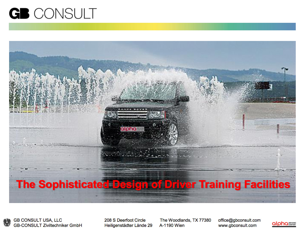 GBConsult, Sophisticated Design of Driver Training Facilities